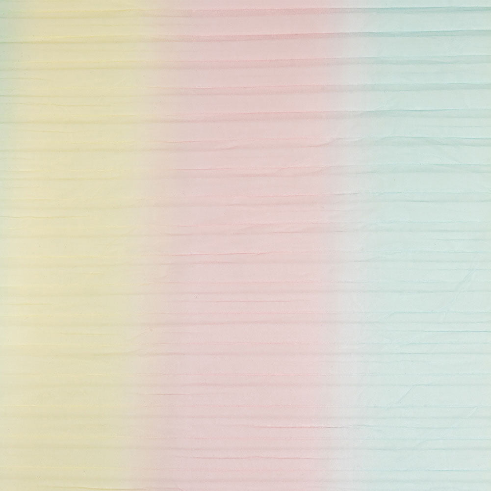 Sea Pink, Yellow and Blue Gradient Stripes Pleated Tulle - Joann Fabrics