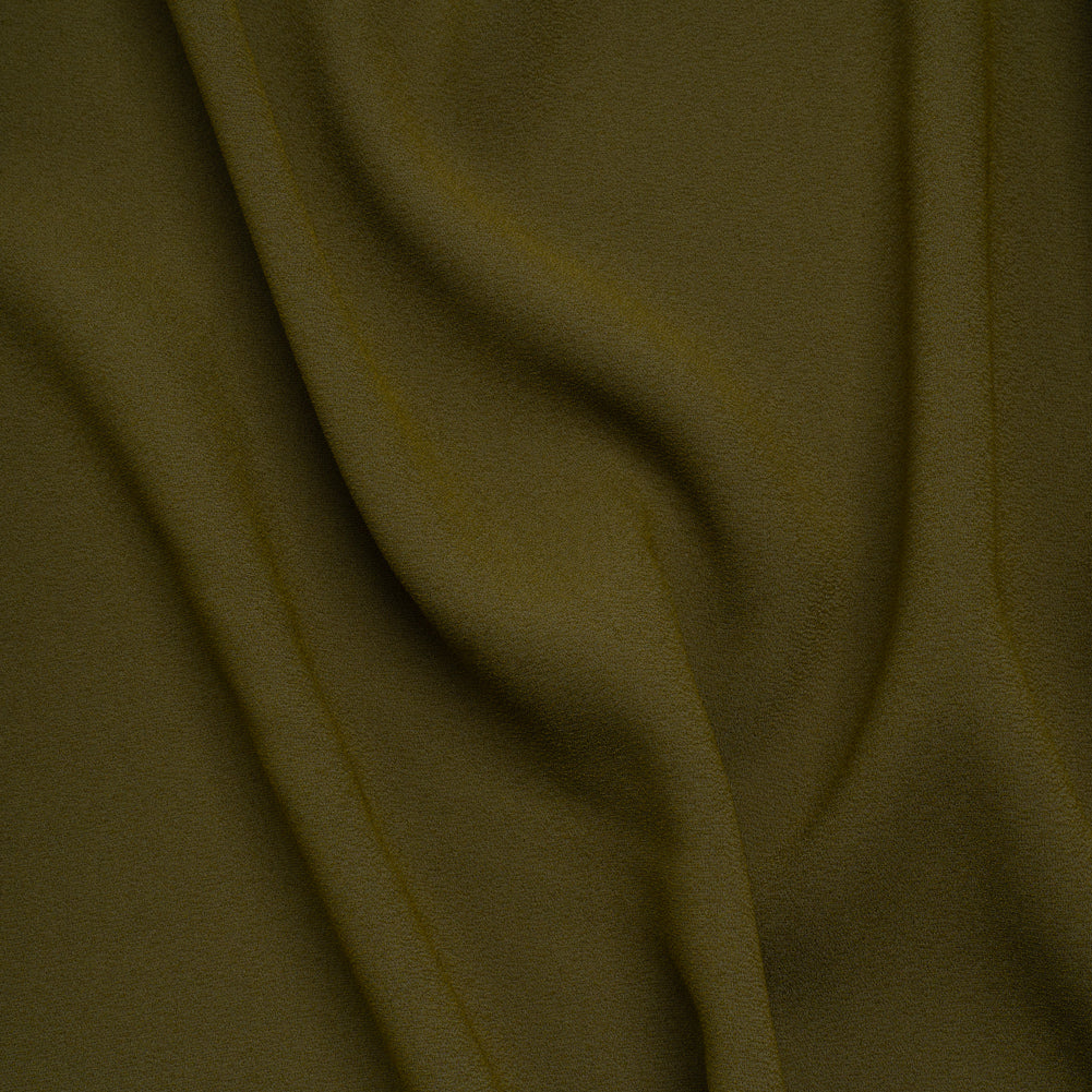 Stretch Polyester Crepe by Alex Perry - Khaki Green - Designer Deadstock - Joann Fabrics