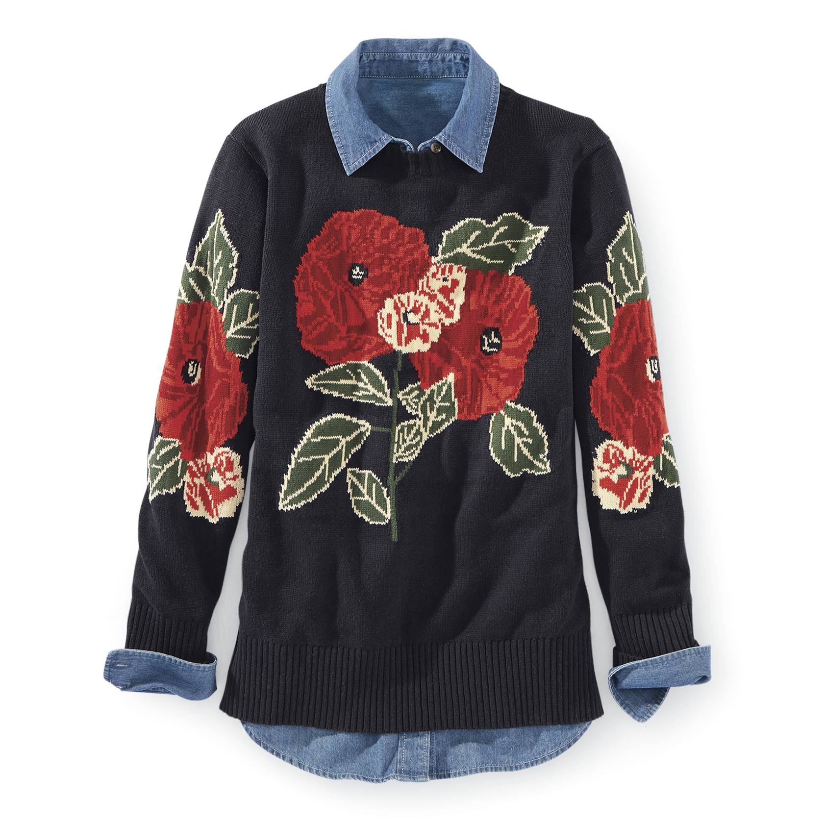 Floral Pullover Sweater - Northstyle Catalog