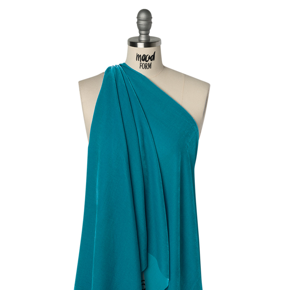 Rayon-Silk Velvet - Turquoise - Cicero Collection - Joann Fabrics