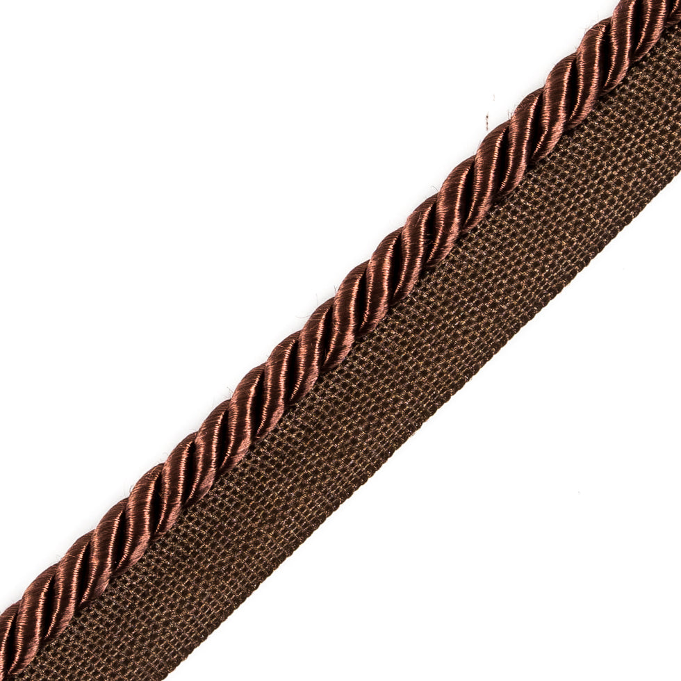 Chocolate Cotton Blend Twisted Cord Trim - 0.25