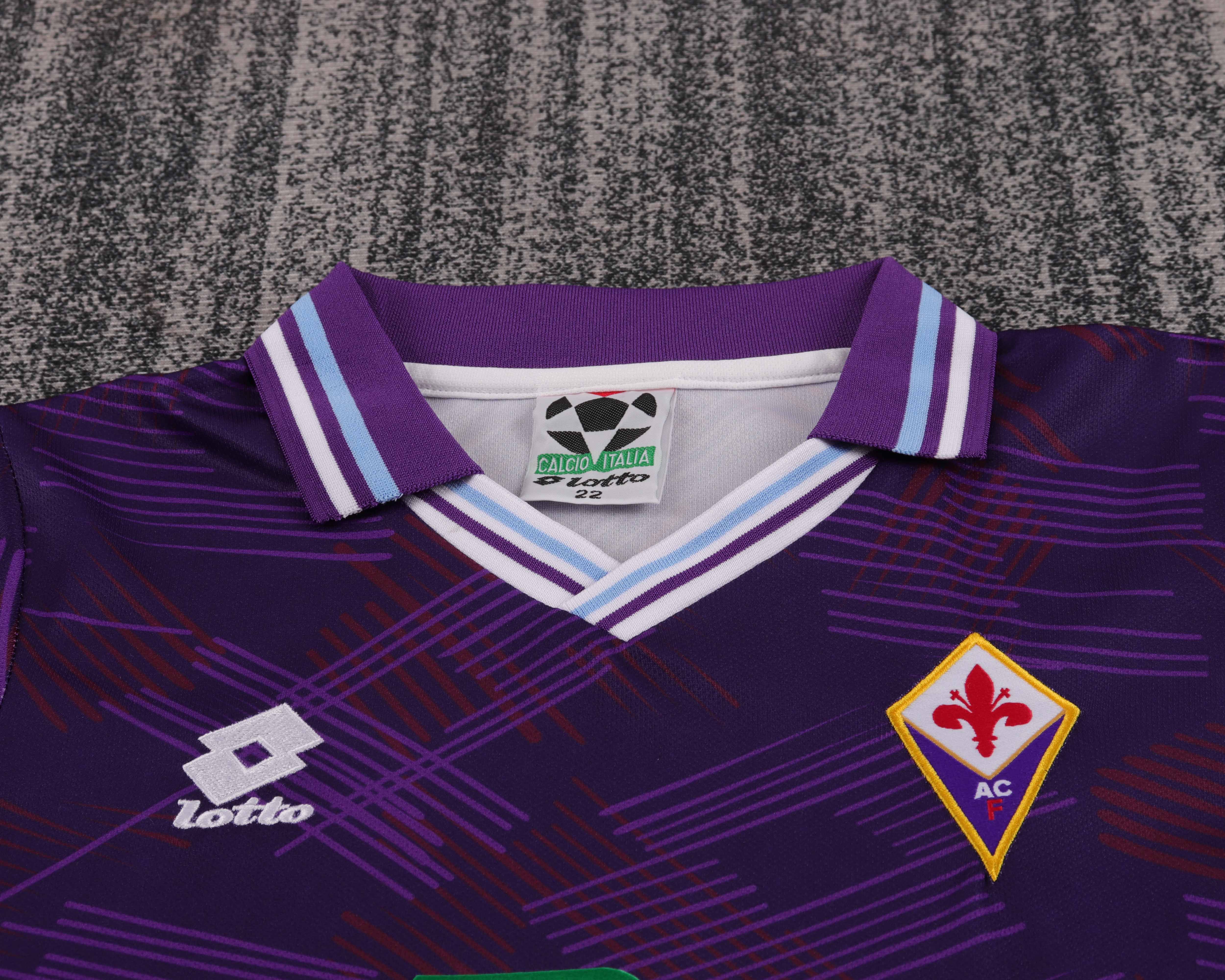 1992-1993 Retro Fiorentina Home Football Shirt 1:1 Thai Quality Kids Size