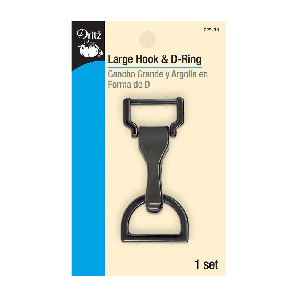 Dritz Large Hook & D-Ring - Gunmetal - 1 Set - Joann Fabrics