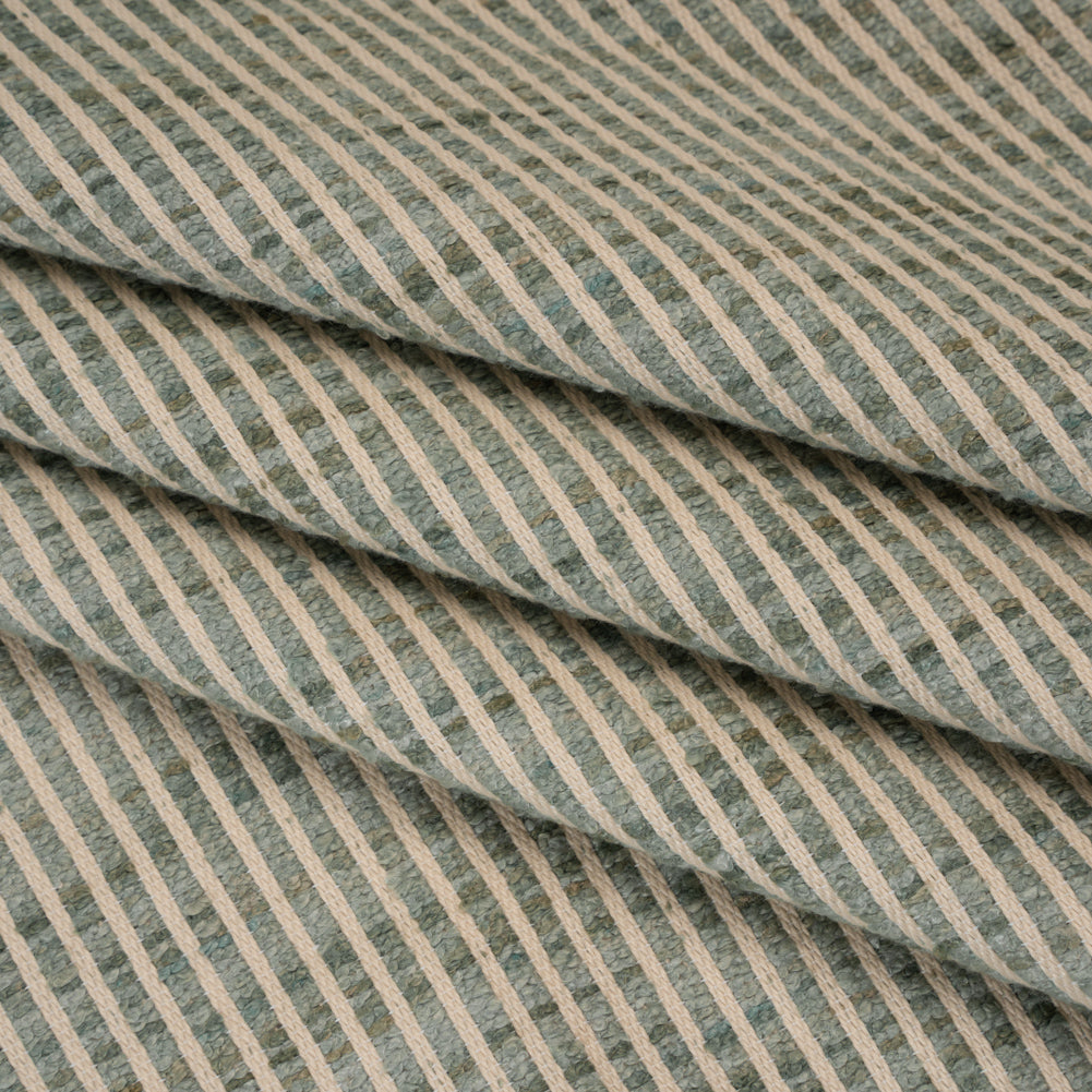 Polyester Boucle Woven - Seafoam Stripes - British Imported - Joann Fabrics
