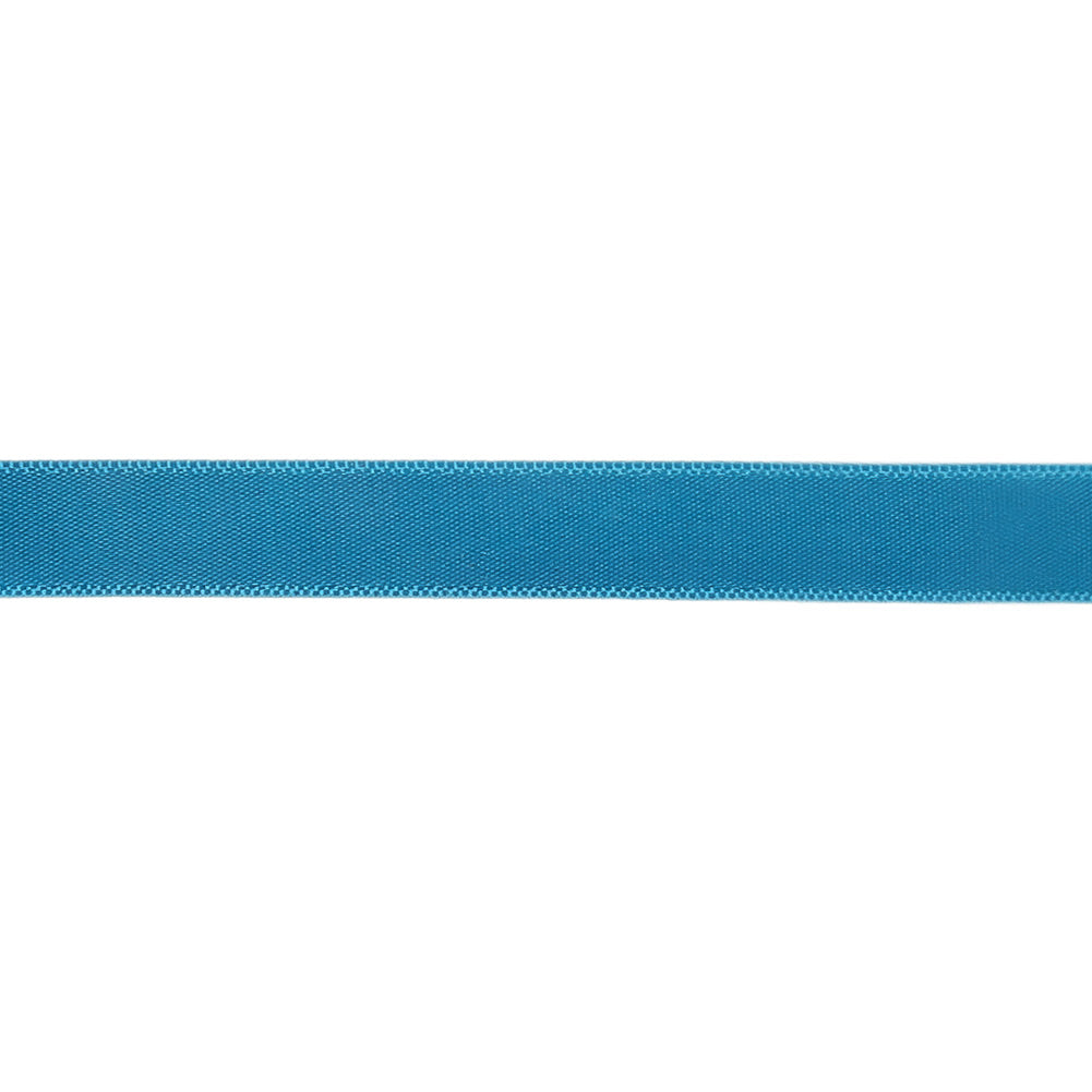 Peacock Blue Single Faced Satin Ribbon - 0.4375