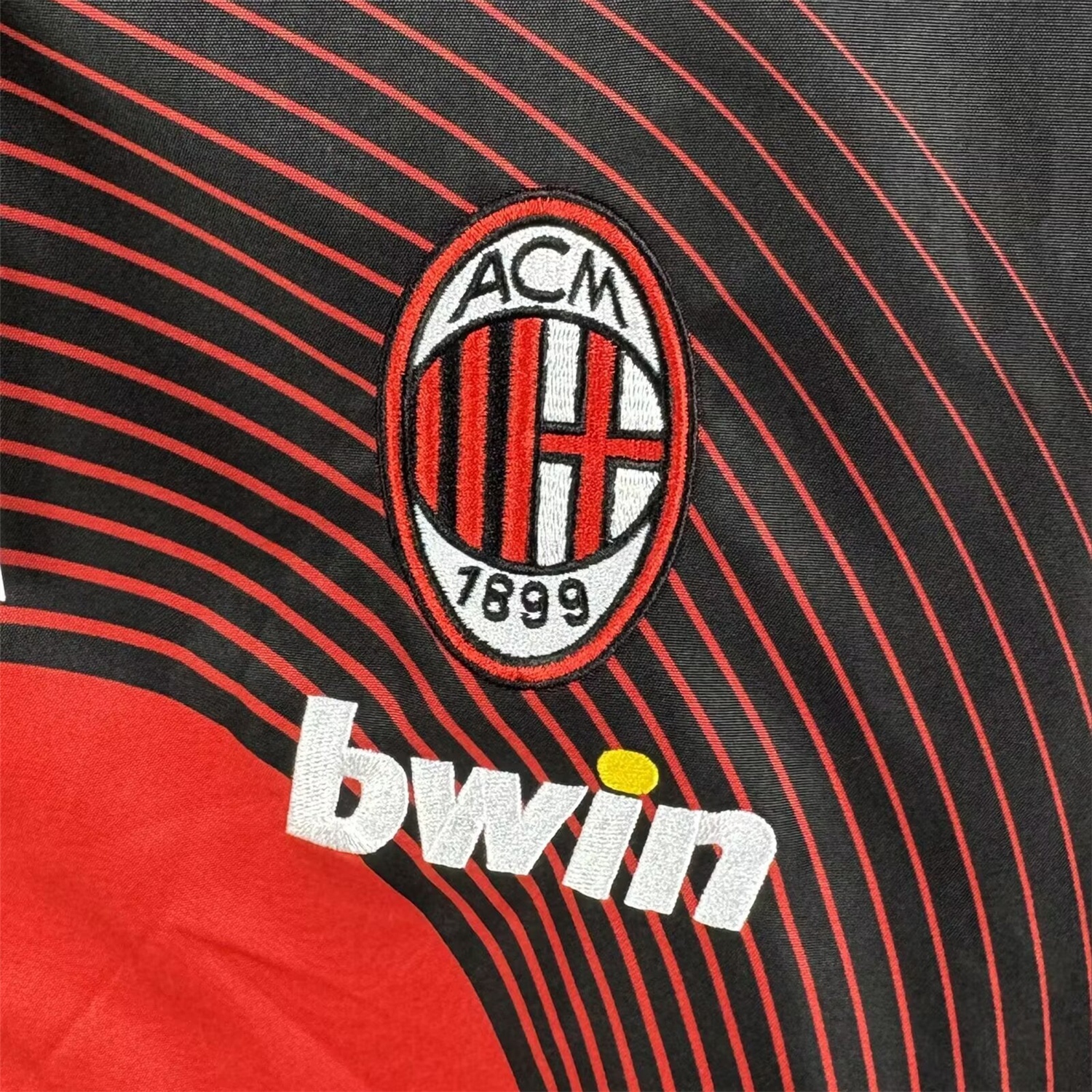 Retro AC Milan 2006-07 Home Windbreaker Jacket - Red With Black - UnitedFutballJersey