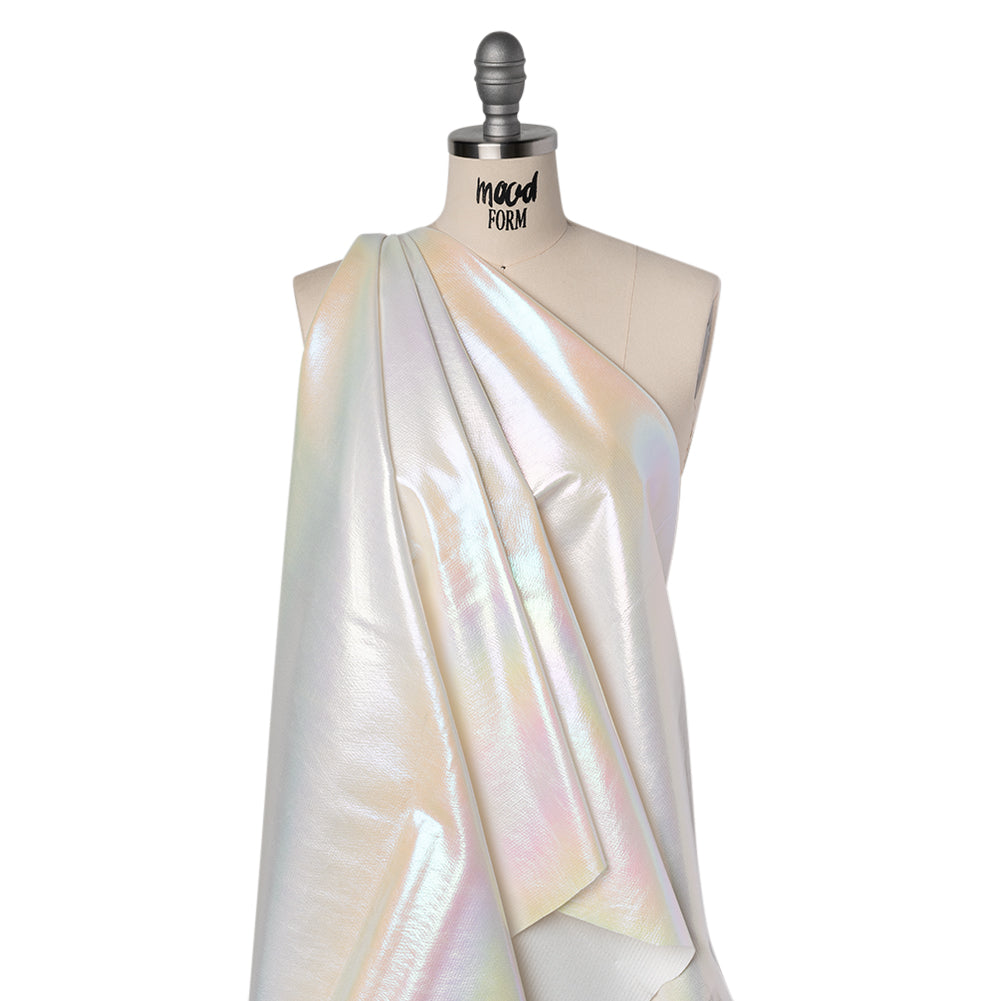 Crinkled Metallic Faux Leather - Pale Yellow and Blue Ombre - Adriana Collection - Joann Fabrics