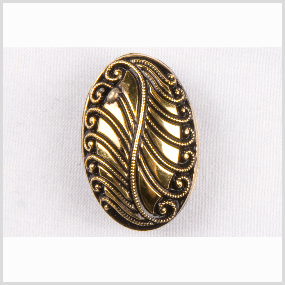 Black/Gold Glass Button - 24L/15mm - Joann Fabrics