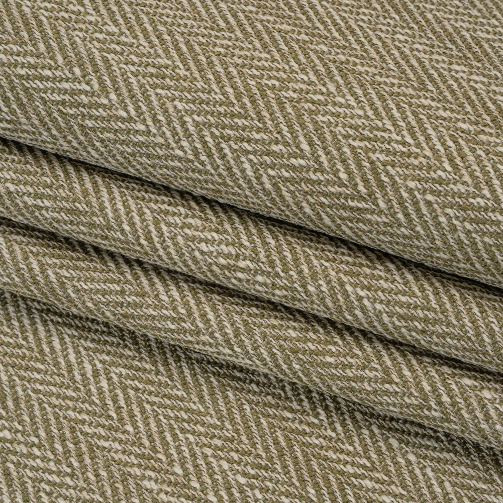 Recycled Polyester Home Decor Twill - Olive Herringbone - British Imported - Joann Fabrics