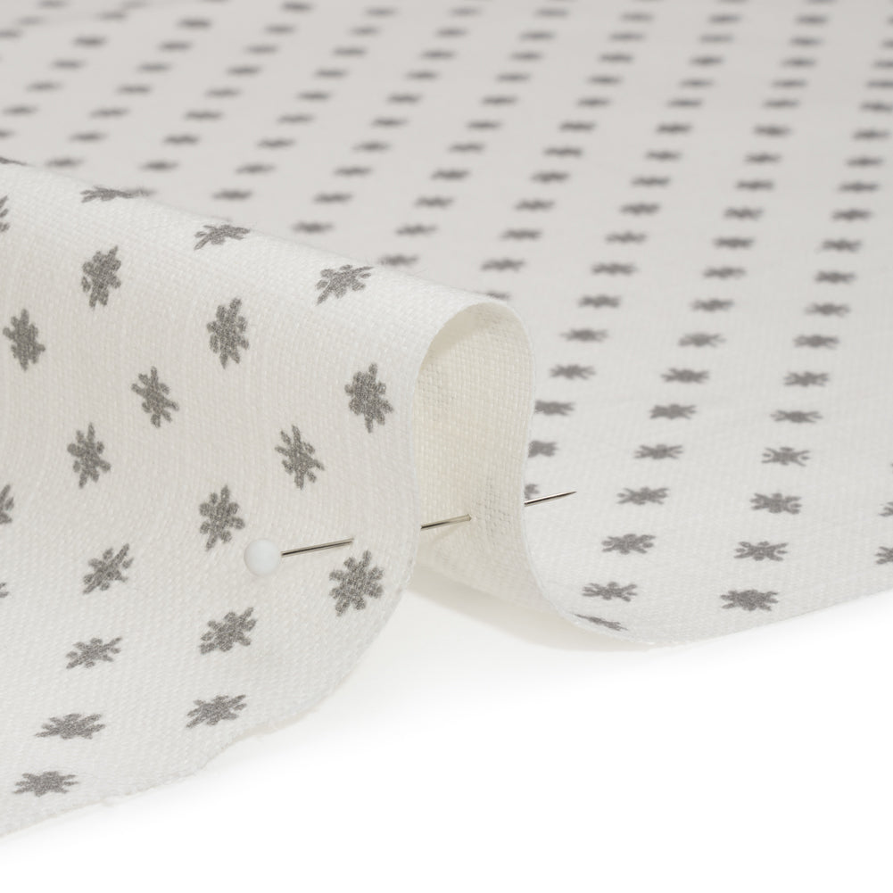 Slubbed Cotton Canvas Print - Steel Little Stars - British Imported - Joann Fabrics
