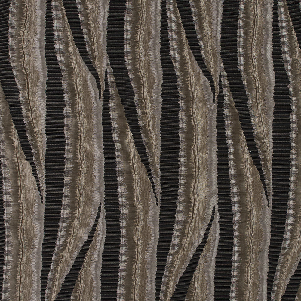 Gold and Black Abstract Polyester Brocade - Joann Fabrics