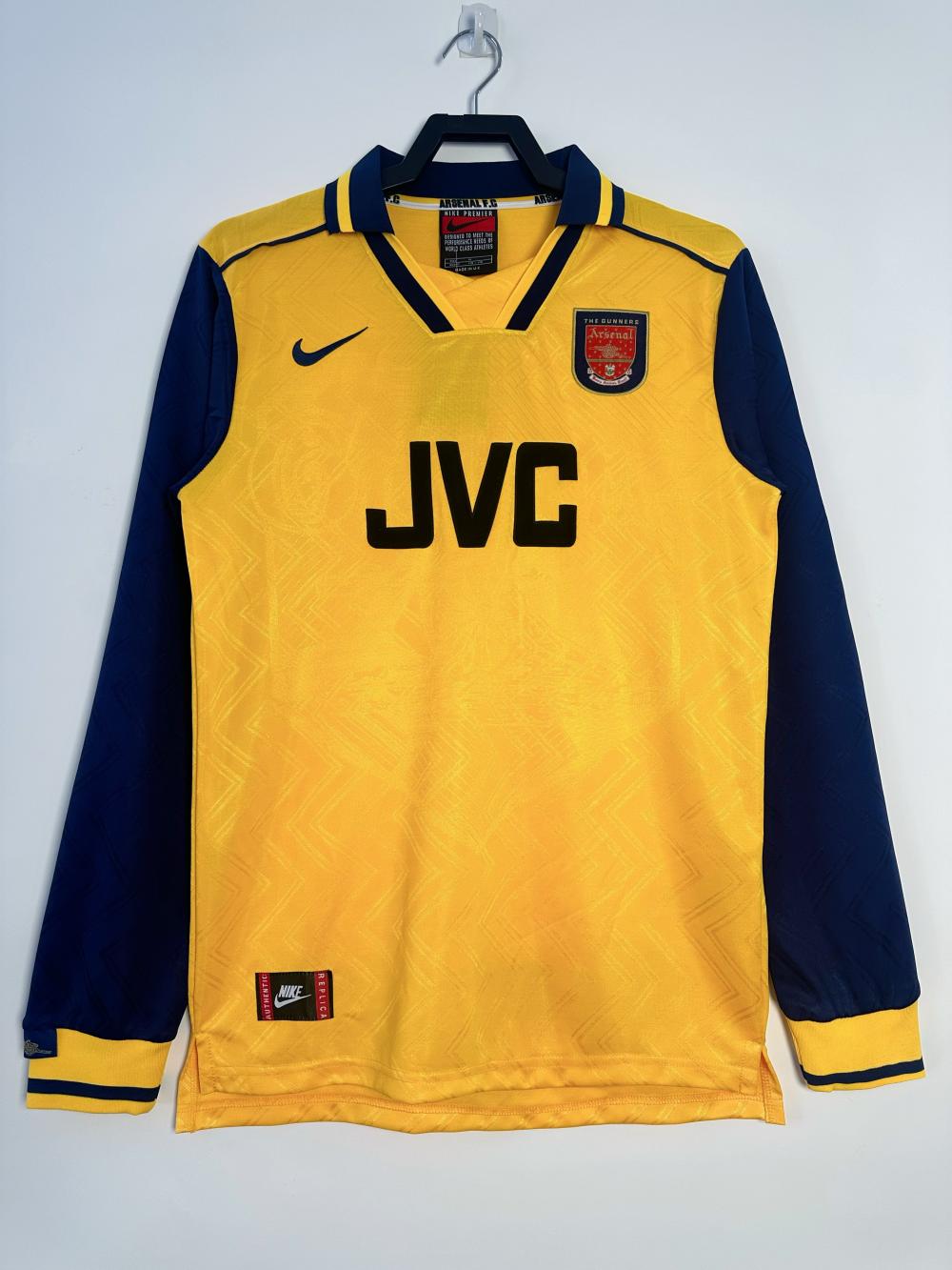 1996-1997 Retro Long Sleeve Arsenal Away Football Shirt 1:1 Thai Quality