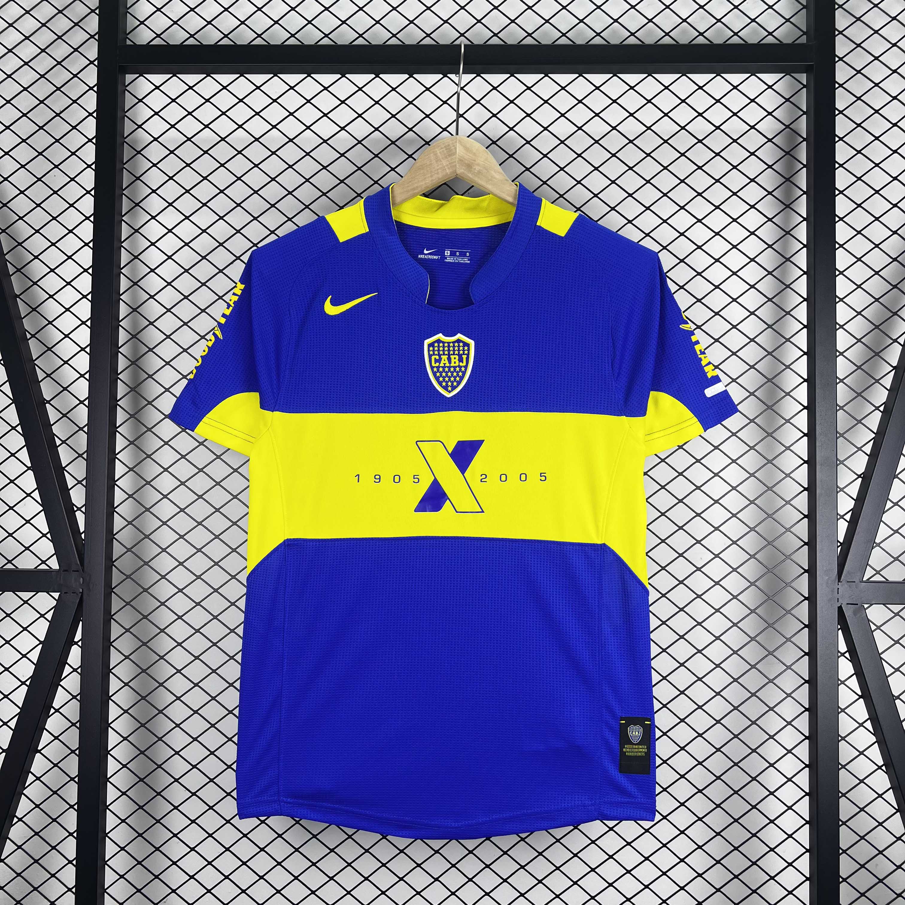 2005 Retro Boca Juniors 100th Anniversary Edition Football Jersey 1:1 Thai Quality