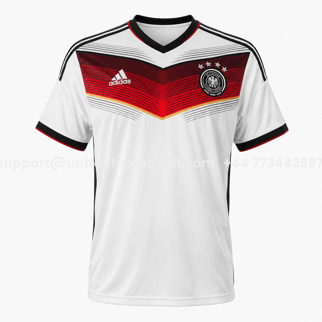 Retro Germany 2014 Home Jersey With 4 Stars - UnitedFutballJersey