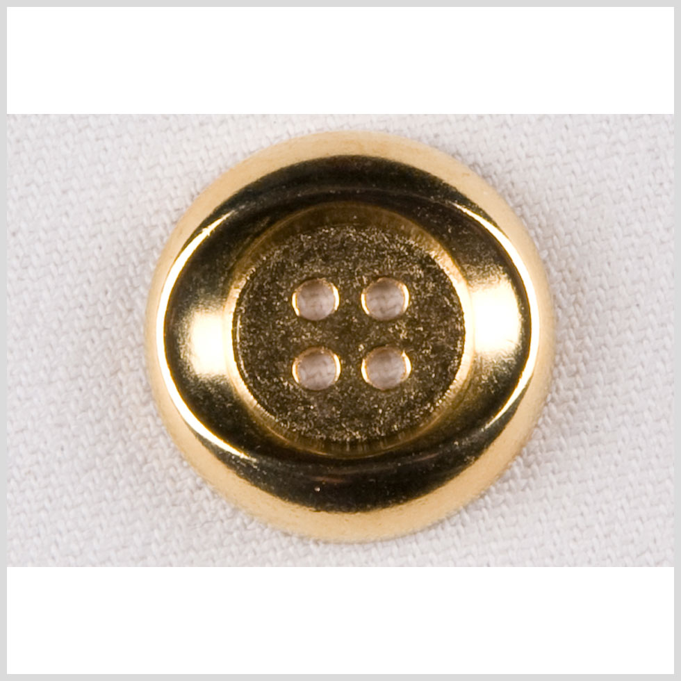 Metal 4-Hole Button - 28L/18mm - Gold Oval Impression - Joann Fabrics