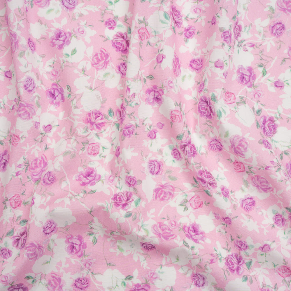 Mood Exclusive Pink Pickings Stretch Cotton Poplin - Joann Fabrics