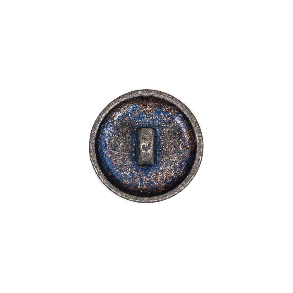 Italian Blue Silver Shank Back Metal Button - 24L/15mm - Joann Fabrics