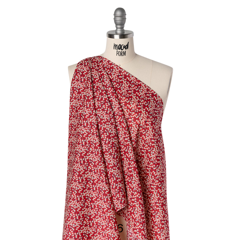 Liberty Fabrics Tana Lawn® - Mitsi Valeria Red - Red and Pink Cherry Blossoms - Joann Fabrics
