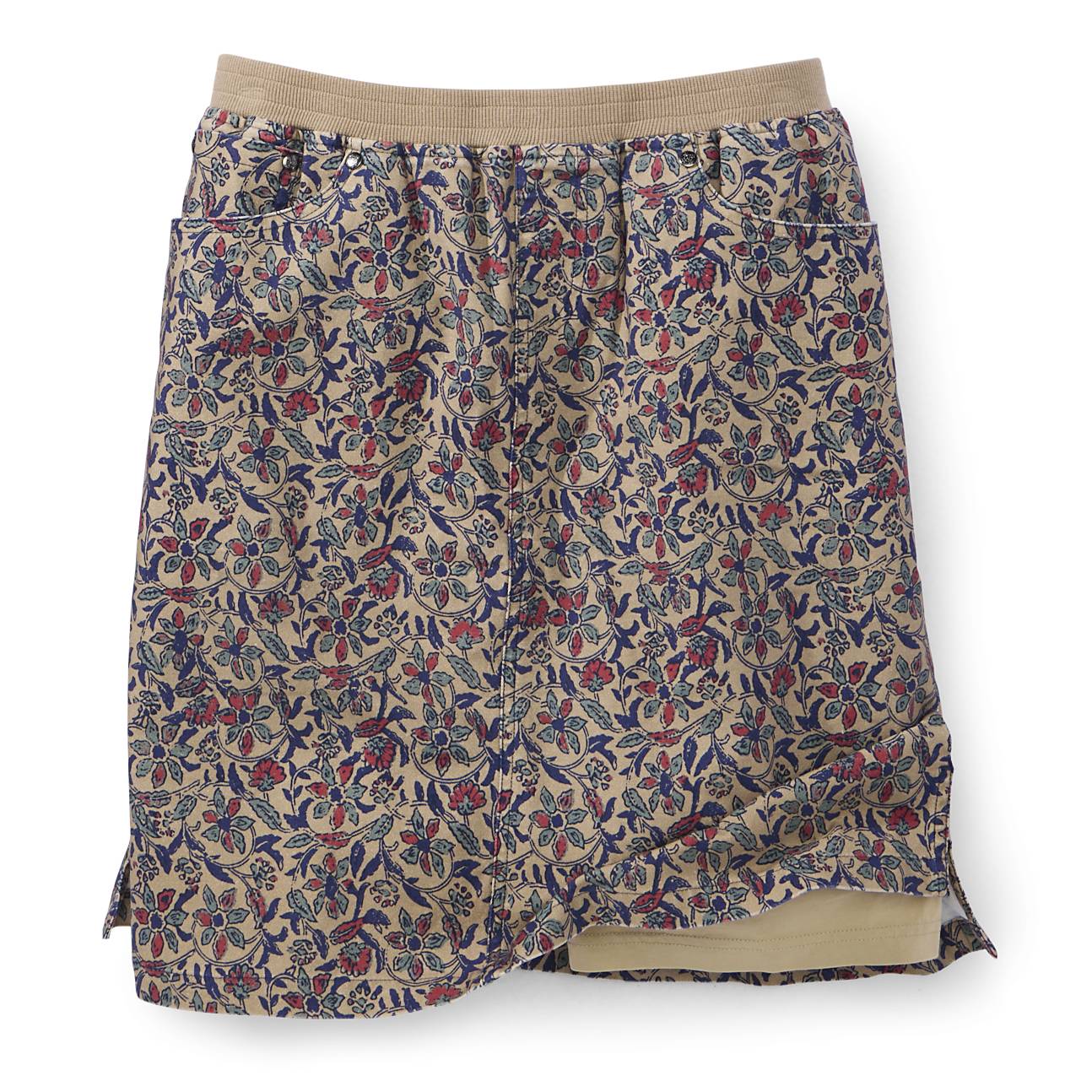 Tiered Crinkle Bicolor Skort, Tiered, Drawstring Elastic Waist, Lined - Northstyle Catalog