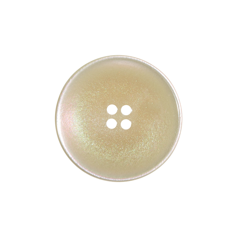 Plastic 4-Hole Button - 36L/23mm - Ivory, Pink and Green Iridescent Shimmer Saucer - Made in Italy - Joann Fabrics