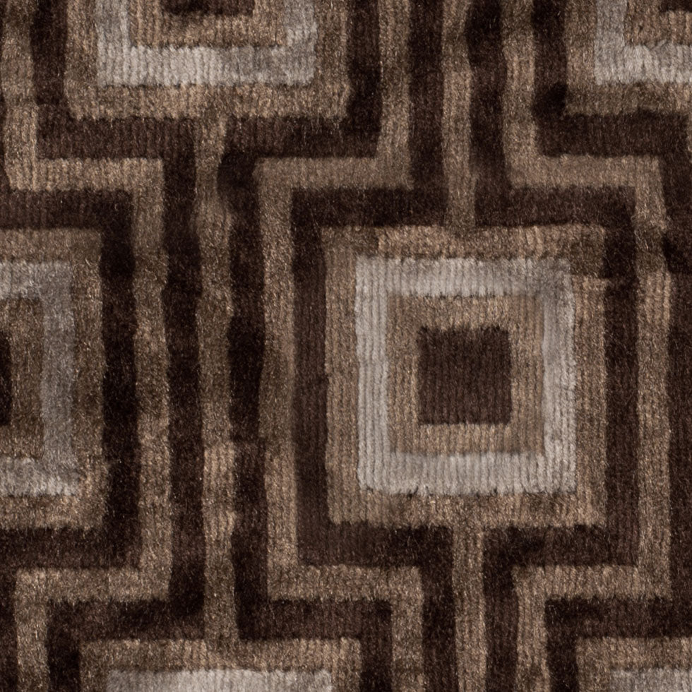Brown Geometric Velvet - Joann Fabrics