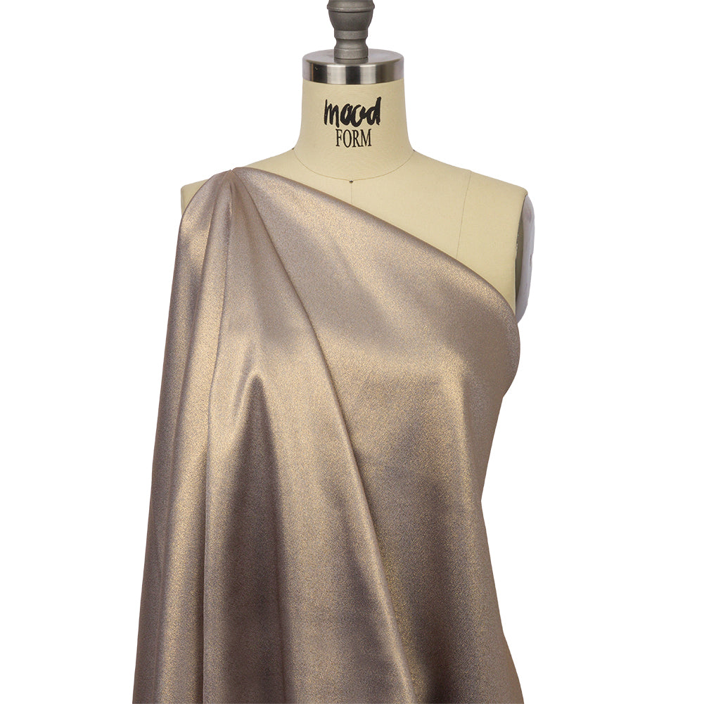 Stretch Polyester Crepe with Gold Foiling - Gray - Devyn Collection - Joann Fabrics