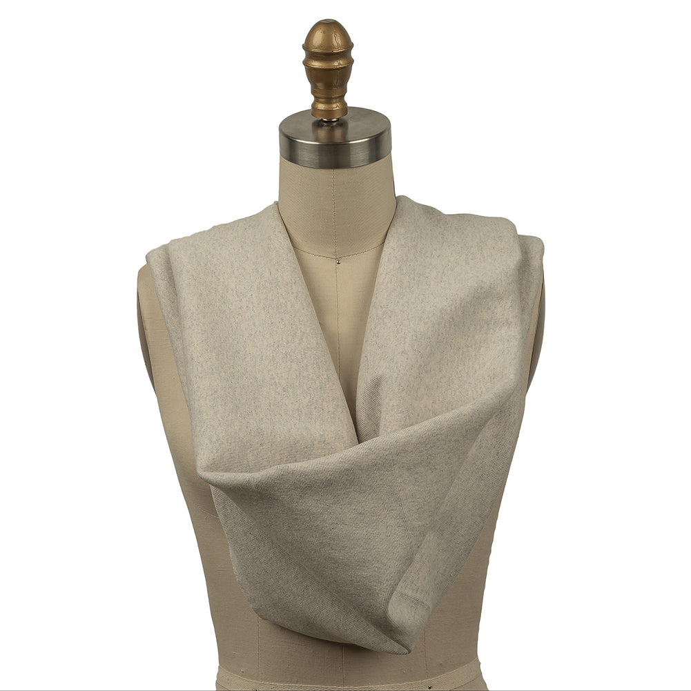 Cotton Tubular 1x1 Rib Knit - Heathered Moonbeam and Quarry - Delia Collection - Joann Fabrics