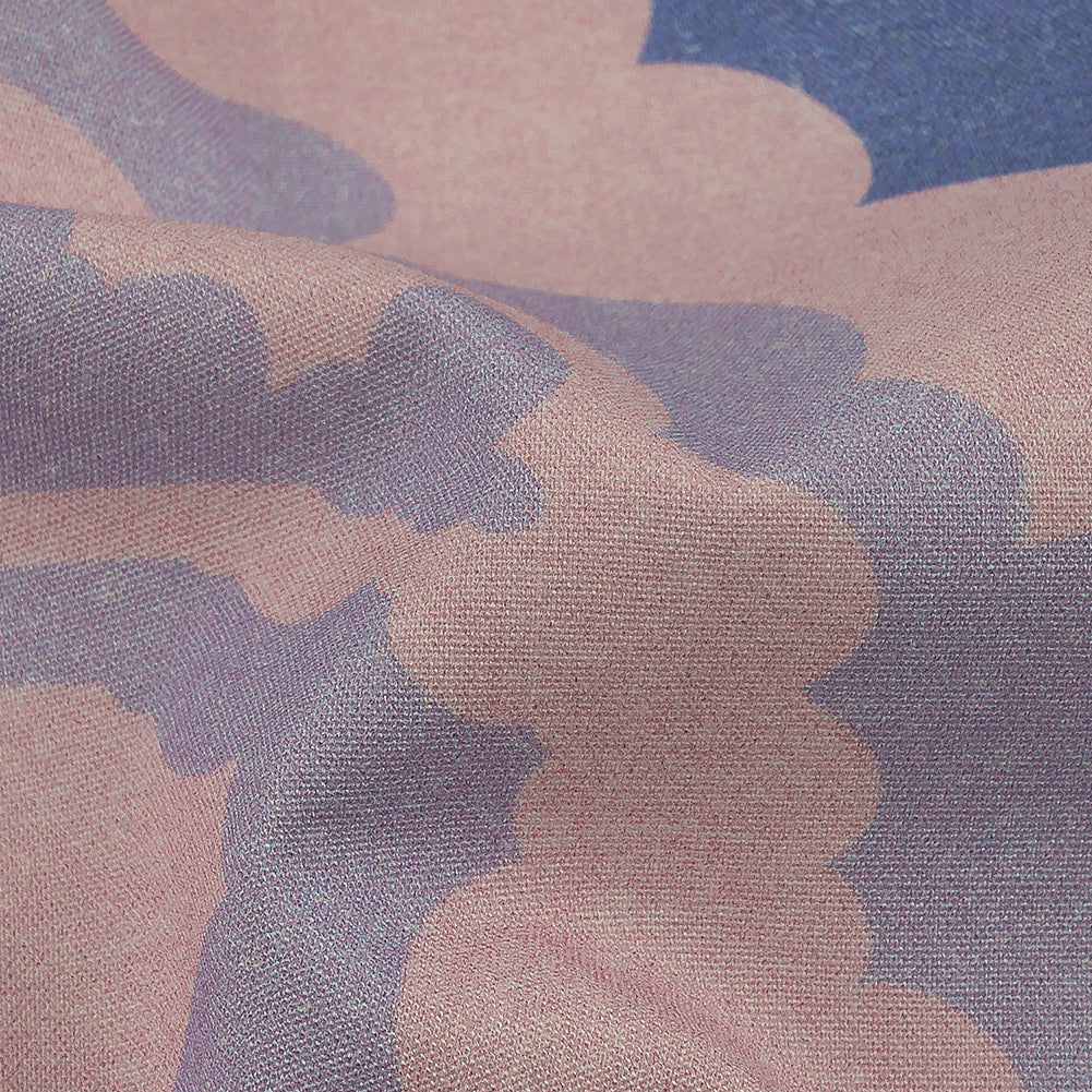 Stretch Cotton Poplin Print - Purple and Green Clouds and Bubbles - Mood Exclusive Buttoned Up - Joann Fabrics
