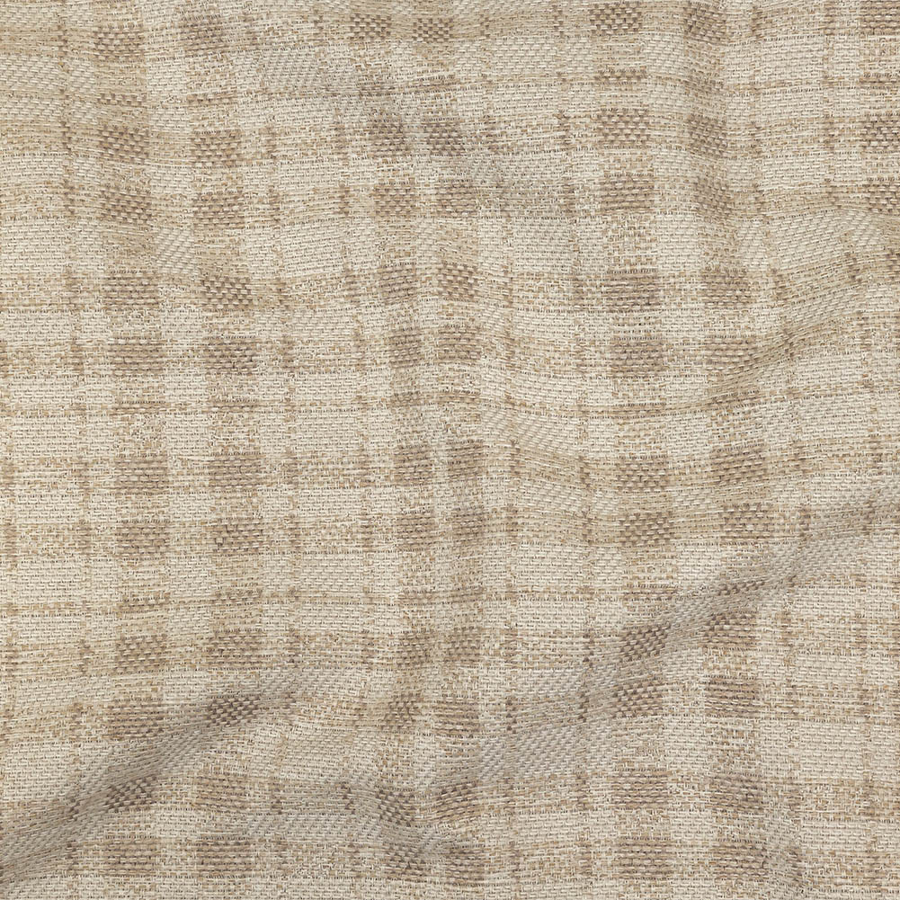 Beige and Ivory Plaid Polyester Upholstery Tweed - Joann Fabrics