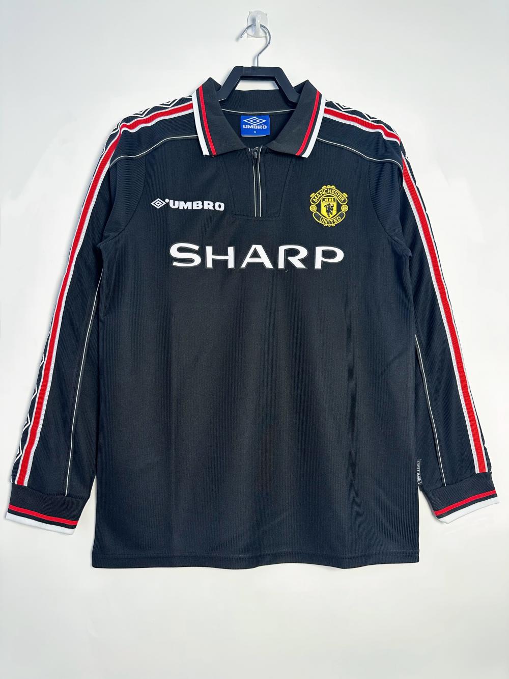 1998-1999 Retro Long Sleeve Manchester United Away Football Shirt 1:1 Thai Quality