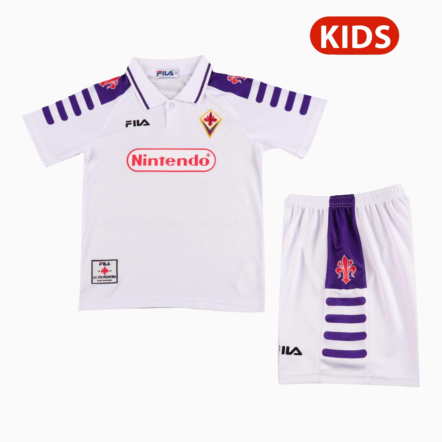 Retro Fiorentina 1998-99 Away Kids Kit - UnitedFutballJersey