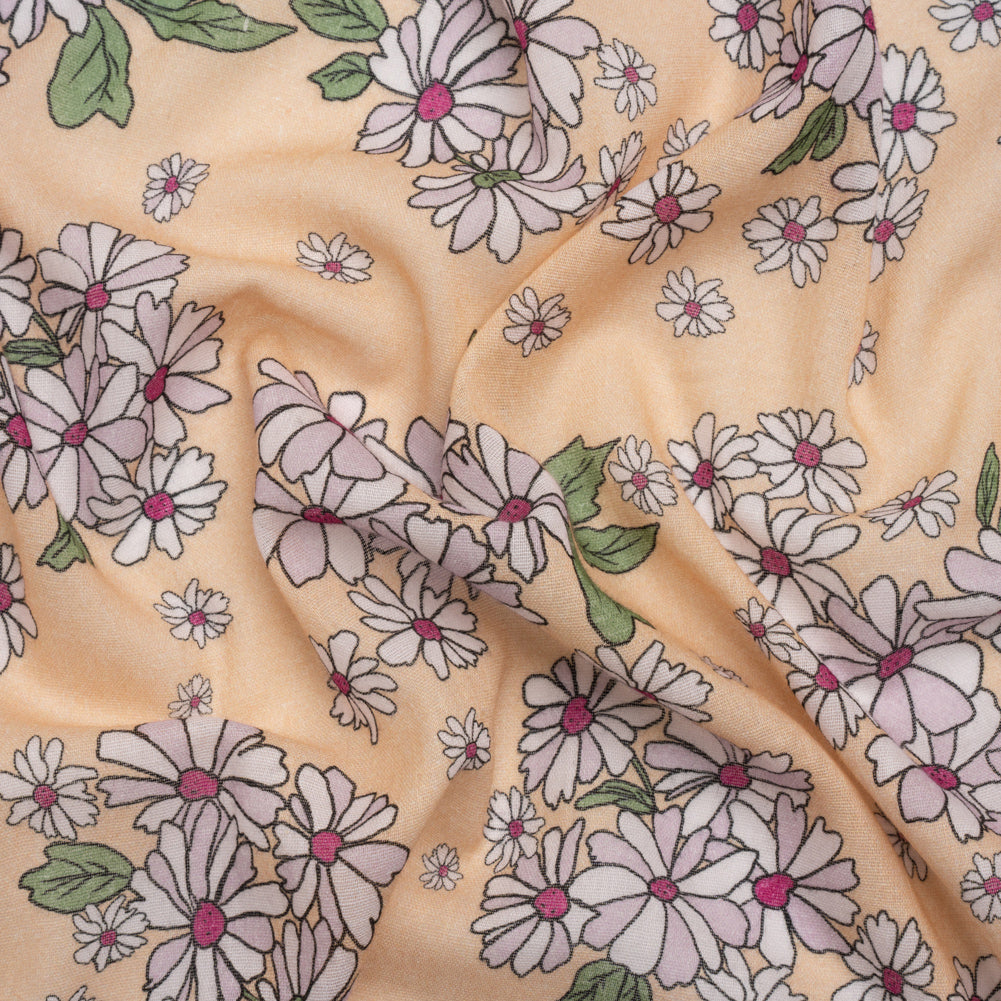 Cotton Gauze - Peach Floral - Mood Exclusive Flower Fanatic Print - Joann Fabrics