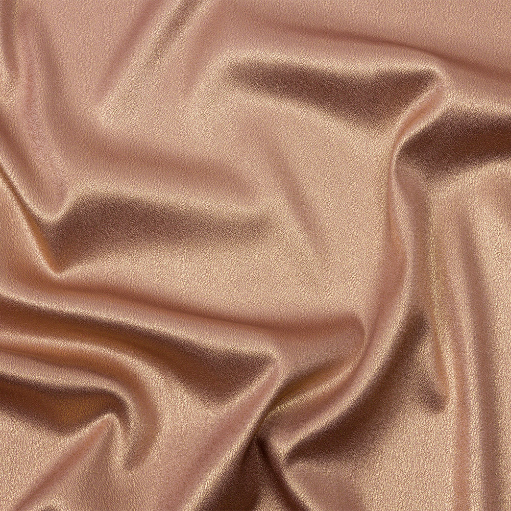 Stretch Polyester Crepe with Gold Foiling - Tan - Devyn Collection - Joann Fabrics