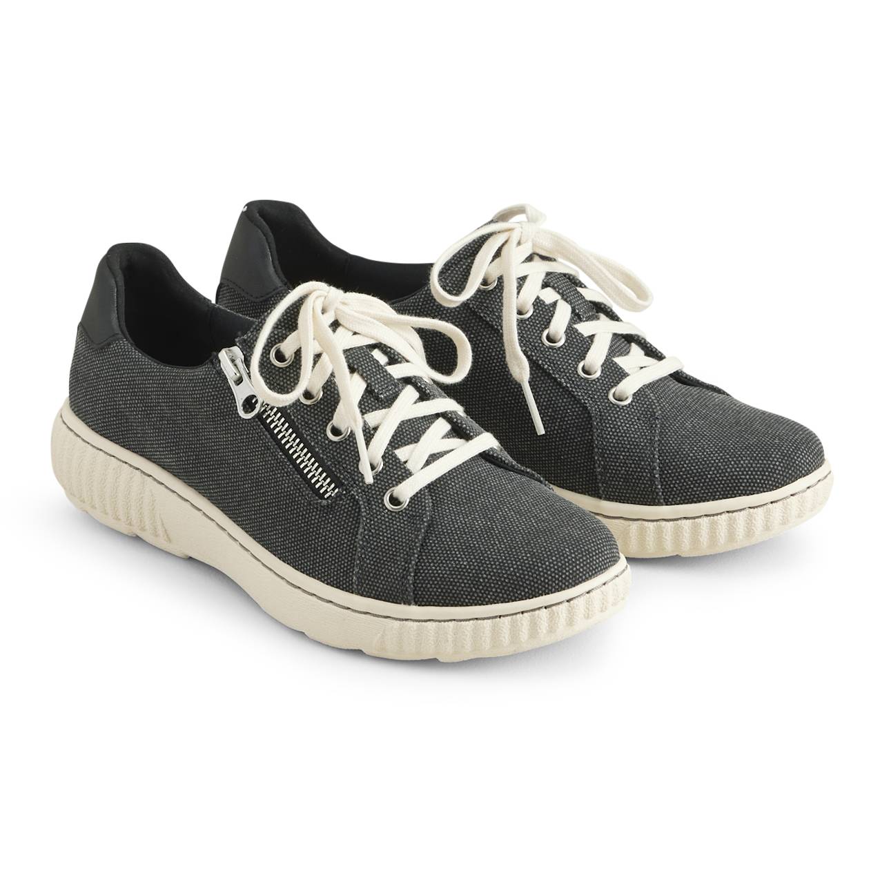 Clarks® Casual Sneakers, Canvas Lace-Up Side Zip, Rubber Outsole - Northstyle Catalog