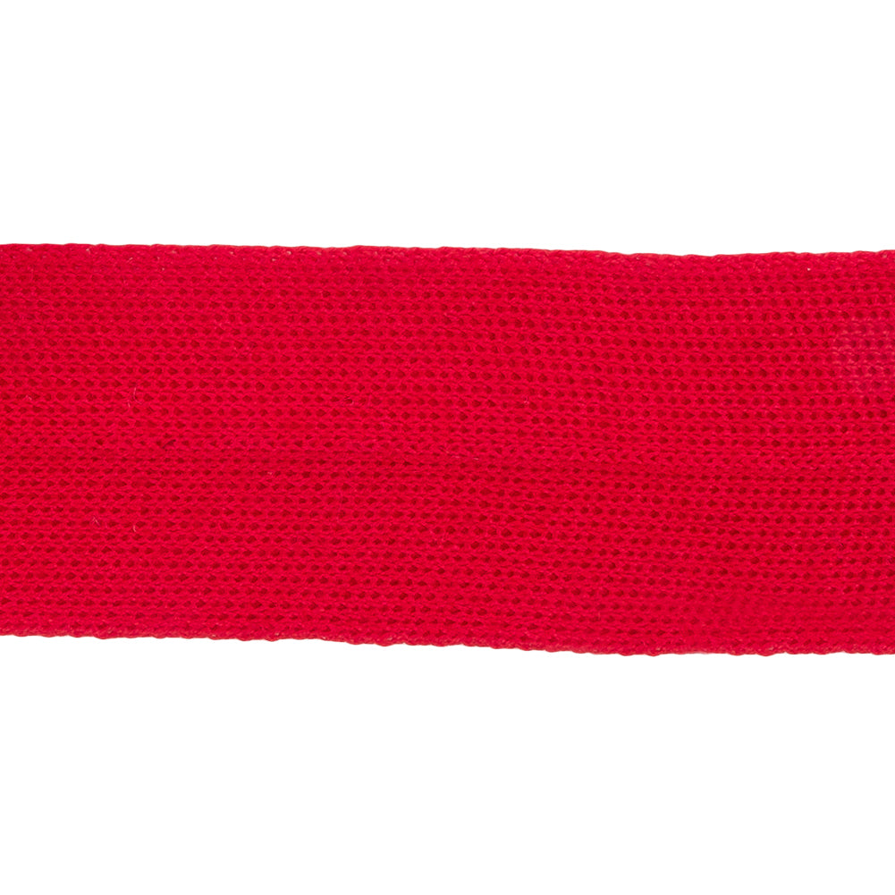 Red Cotton Knit Foldover Trim - 1.25