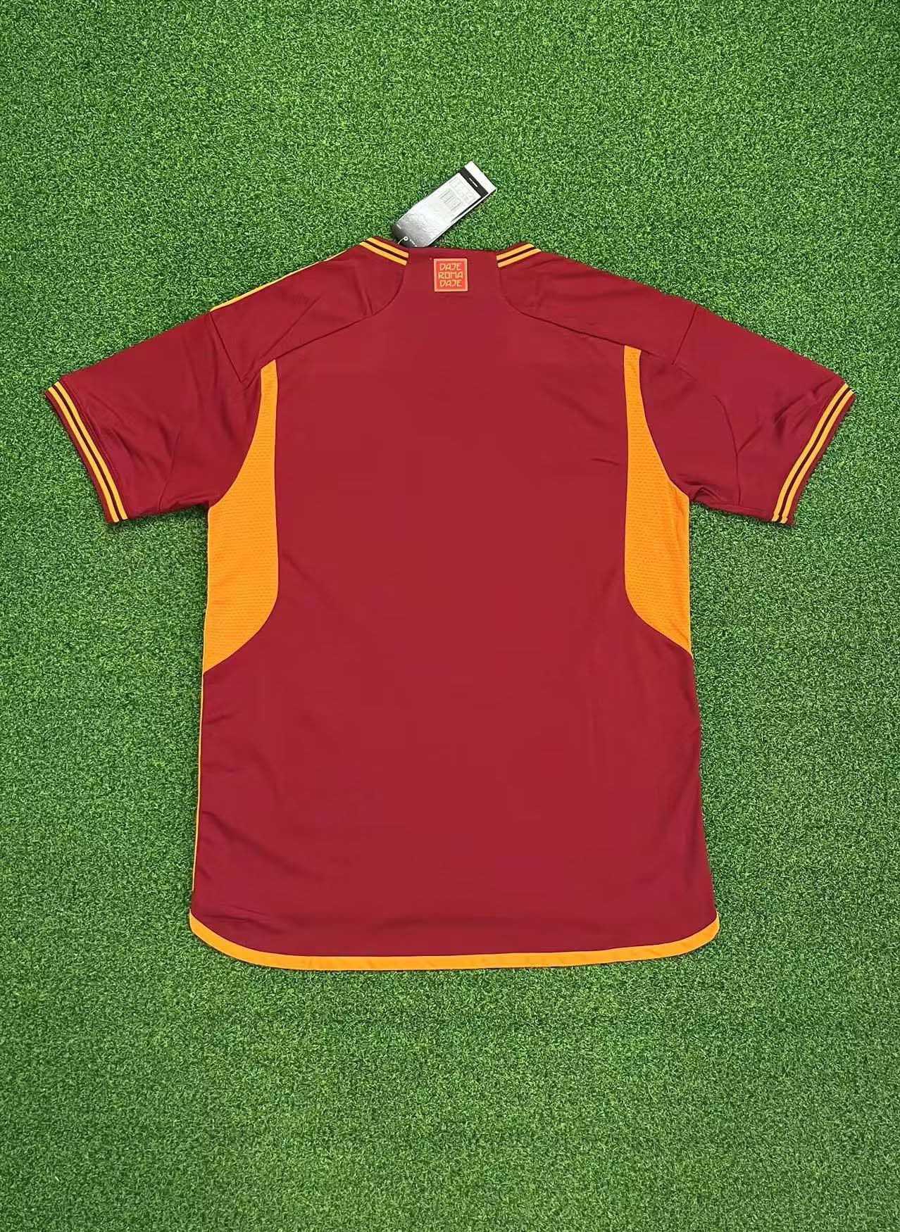 2023/2024 Roma Home Sponsor Edition Soccer Jersey 1:1 Thai Quality