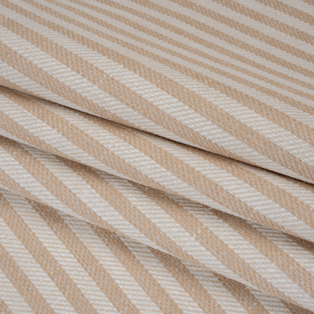 Polyester and Cotton Herringbone Twill - Dusky Pink Stripes - British Imported - Joann Fabrics