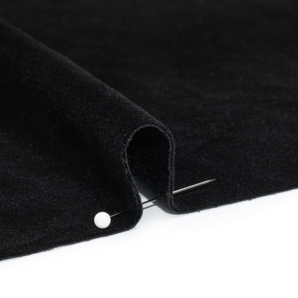 Stretch Polyester Velour - Black - Deadstock - Joann Fabrics