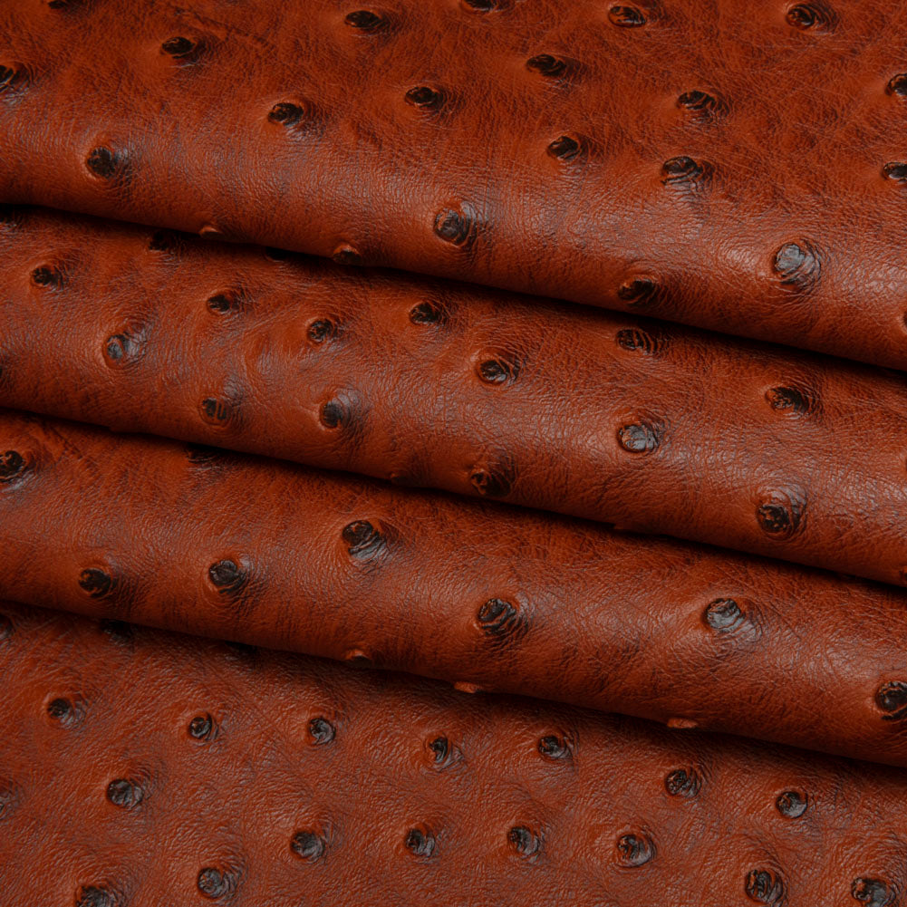 Kidepo Chestnut Faux Ostrich Leather Vinyl - Joann Fabrics