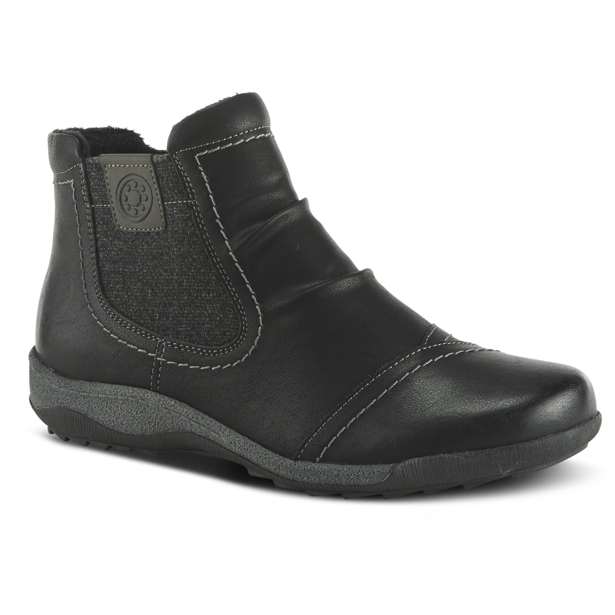 Spring Step® Water-Resistant Ruched Ankle Boots, Side Zipper & Gore - Northstyle Catalog