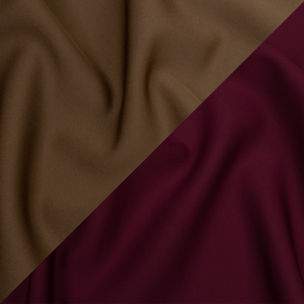 Double Faced Stretch Neoprene 3yd Bundle - Bordeaux and Fondue Fudge - Wave Collection - Joann Fabrics