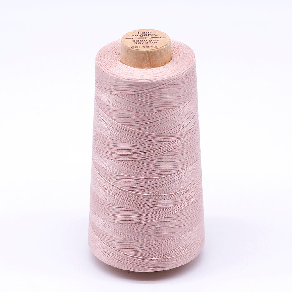 SCANFIL® 30wt Organic Pima Cotton Thread 3000 yd Cone - 4842 Rose Smoke - Joann Fabrics