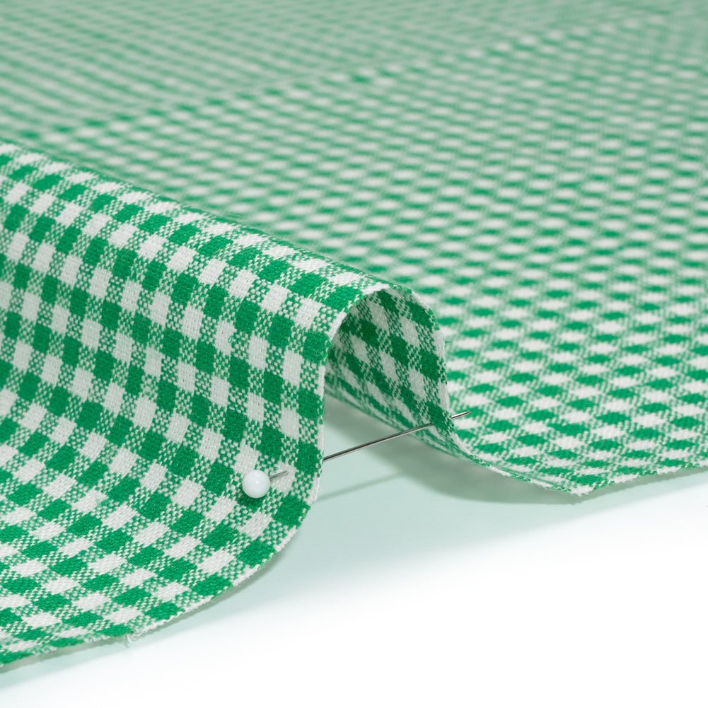 Heavyweight Linen Woven - Kelly Green and White Gingham Check - Joann Fabrics