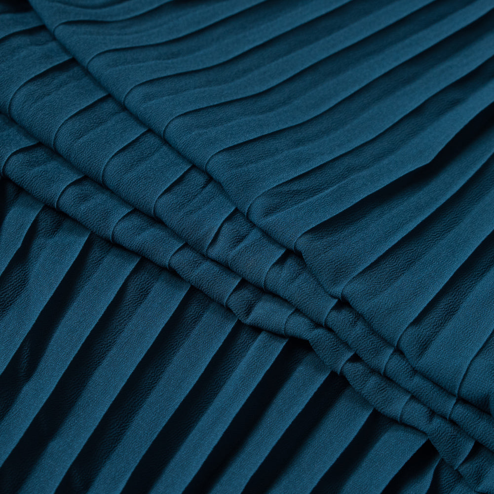 Accordion Pleated Chiffon - Teal - Etereo Collection - Joann Fabrics