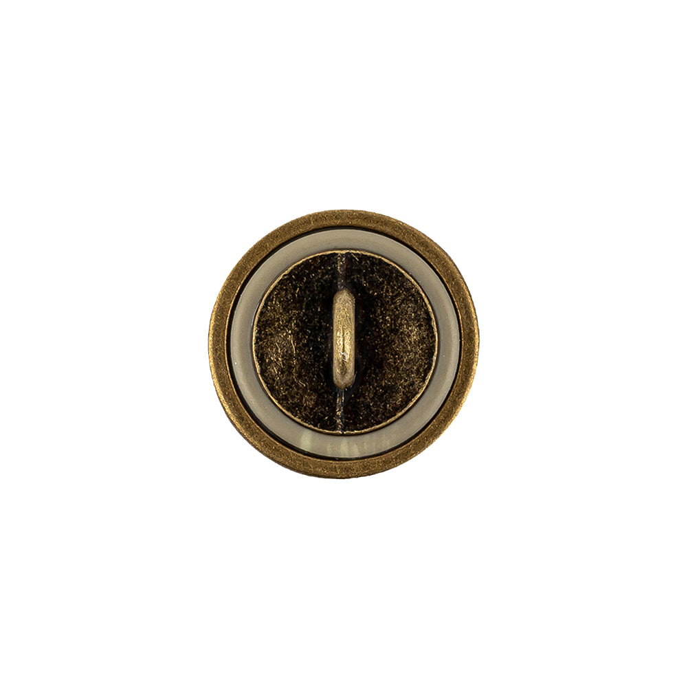 Matte Camo and Brass Shallow Plate Plastic and Metal Shank Back Button - 24L/15mm - Joann Fabrics