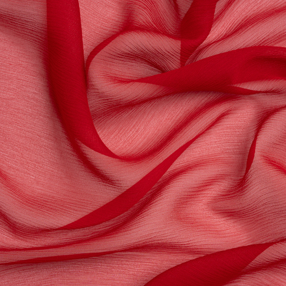 Crinkled Silk Chiffon - Tango Red - Premium Collection - Joann Fabrics