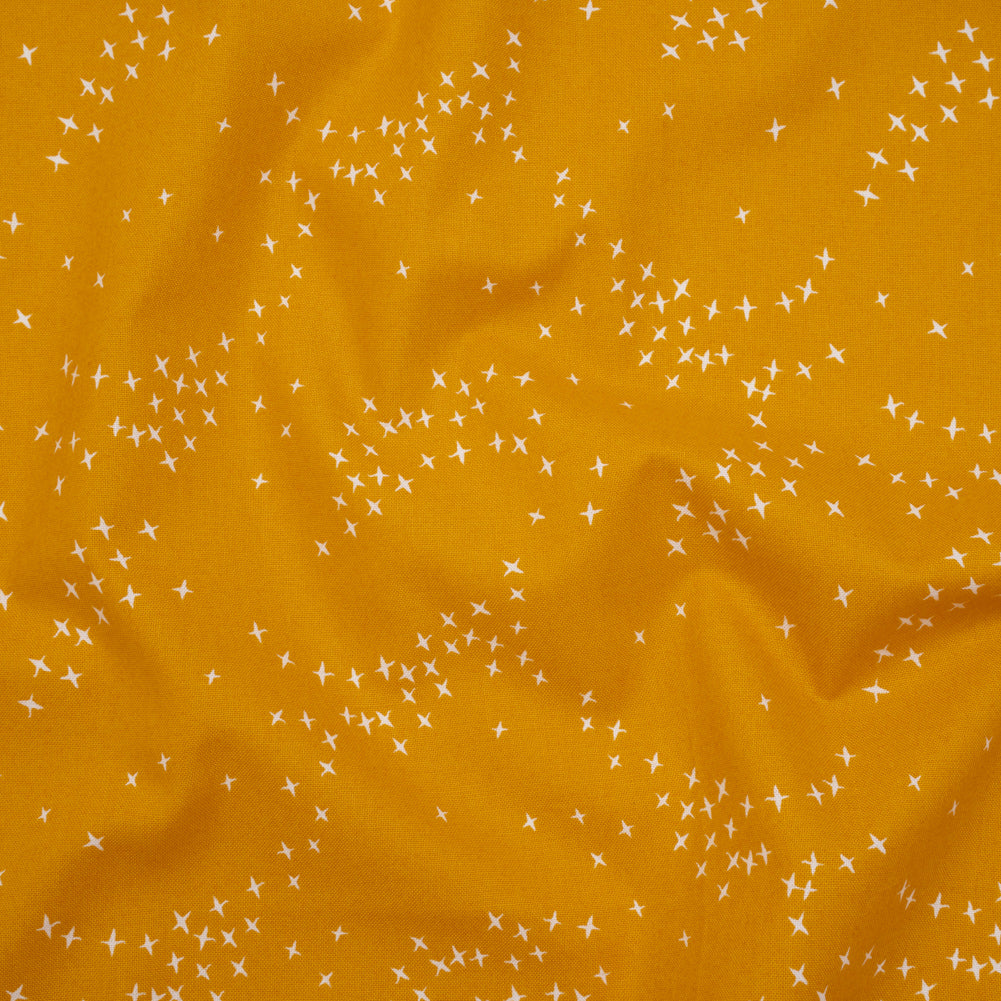 Printed Quilting Cotton by Ghazal Razavi for FIGO Studio - Yellow Birds - Seasons Basics Collection - Joann Fabrics