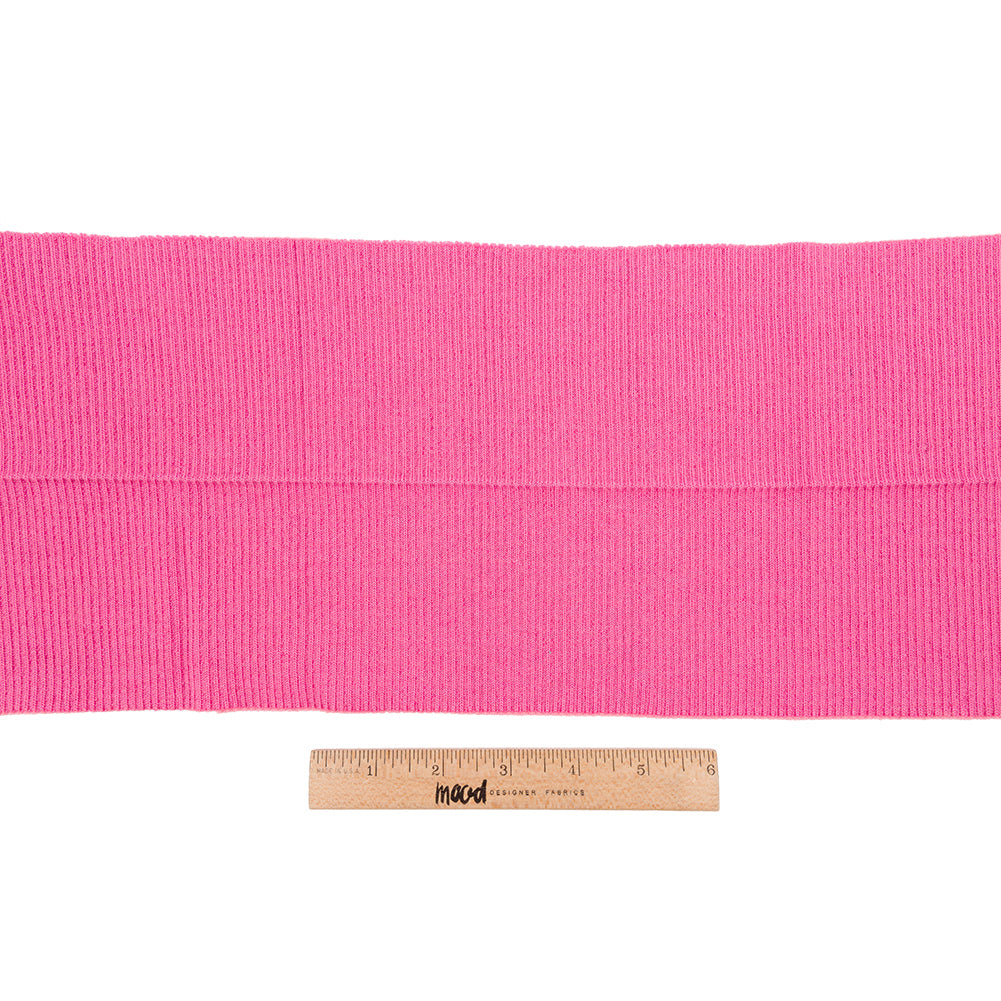 Bubblegum Pink 2x2 Rib Knit Foldover Trim - 37.5