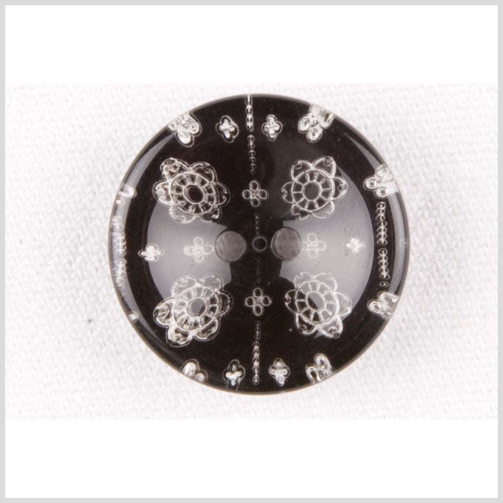 Black/Clear Plastic Button - 28L/18mm - Joann Fabrics