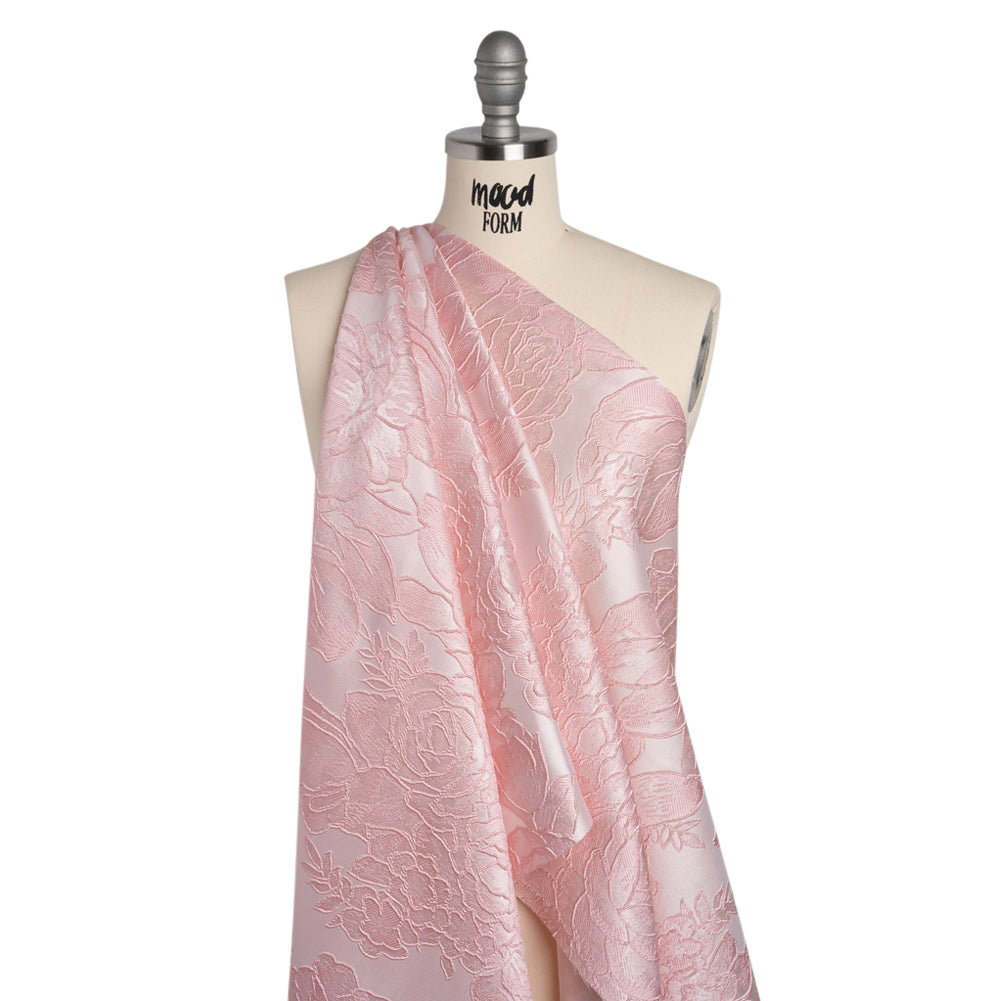 Polyester Brocade - Baby Pink Cabbage Roses - Joann Fabrics